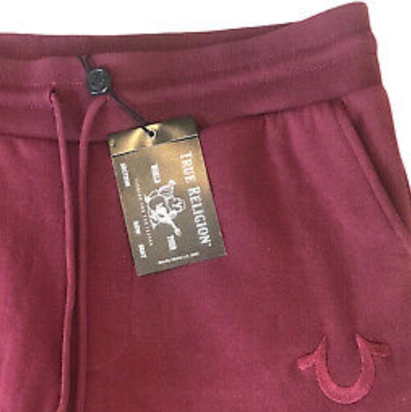 NWT Men's True Religion HS Tawny Port Joggers - Picture 3 of 8